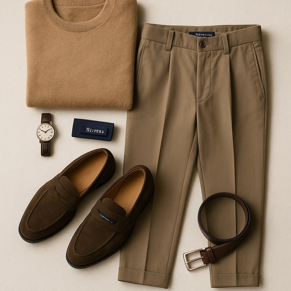 INCOTEX Venezia 1951 Super 150’s Wool Dress Pants 38 Taupe - Picture 2 of 10